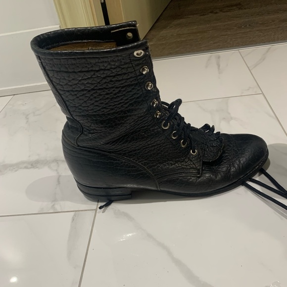 Vintage Justin leather boots size 8 1/2 D (men’s 8 1/2) - Picture 2 of 5